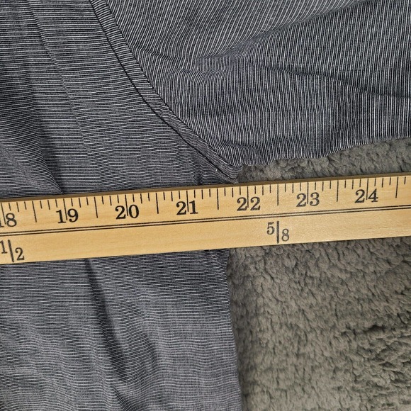 At Collins Shirt Men's Large Gray Striped Embroidered Floral Long Sleeve - Picture 8 of 10